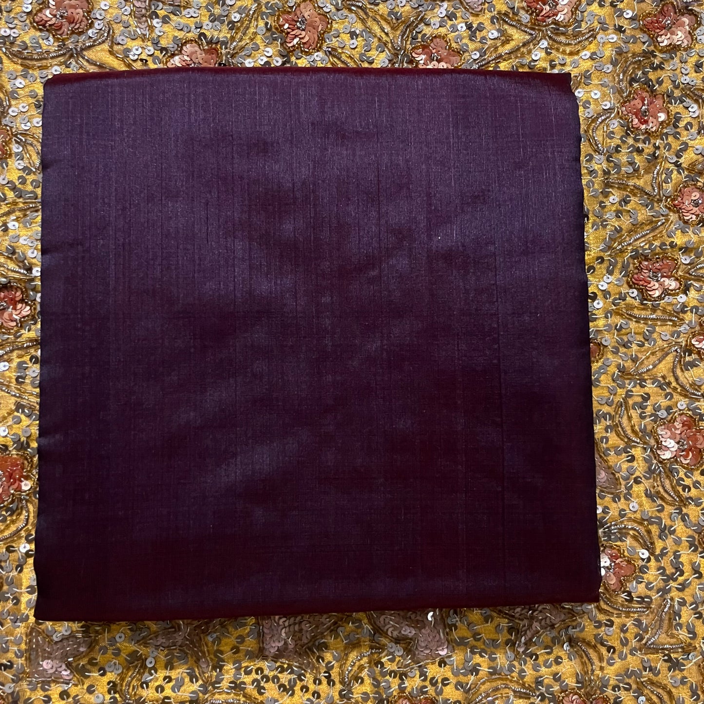 Deep maroon Chanderi silk saree