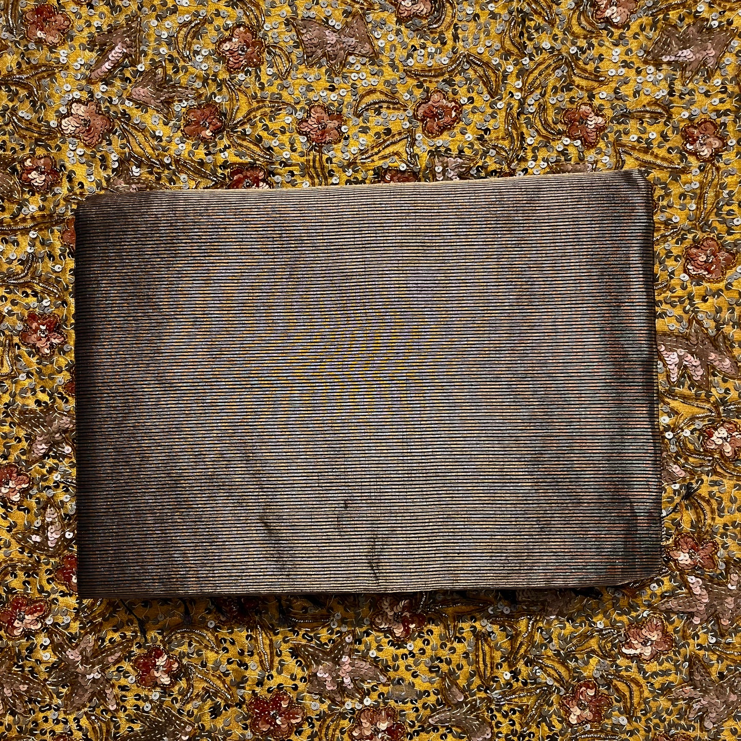 Black & Gold Maheshwari Saree with Zari Border