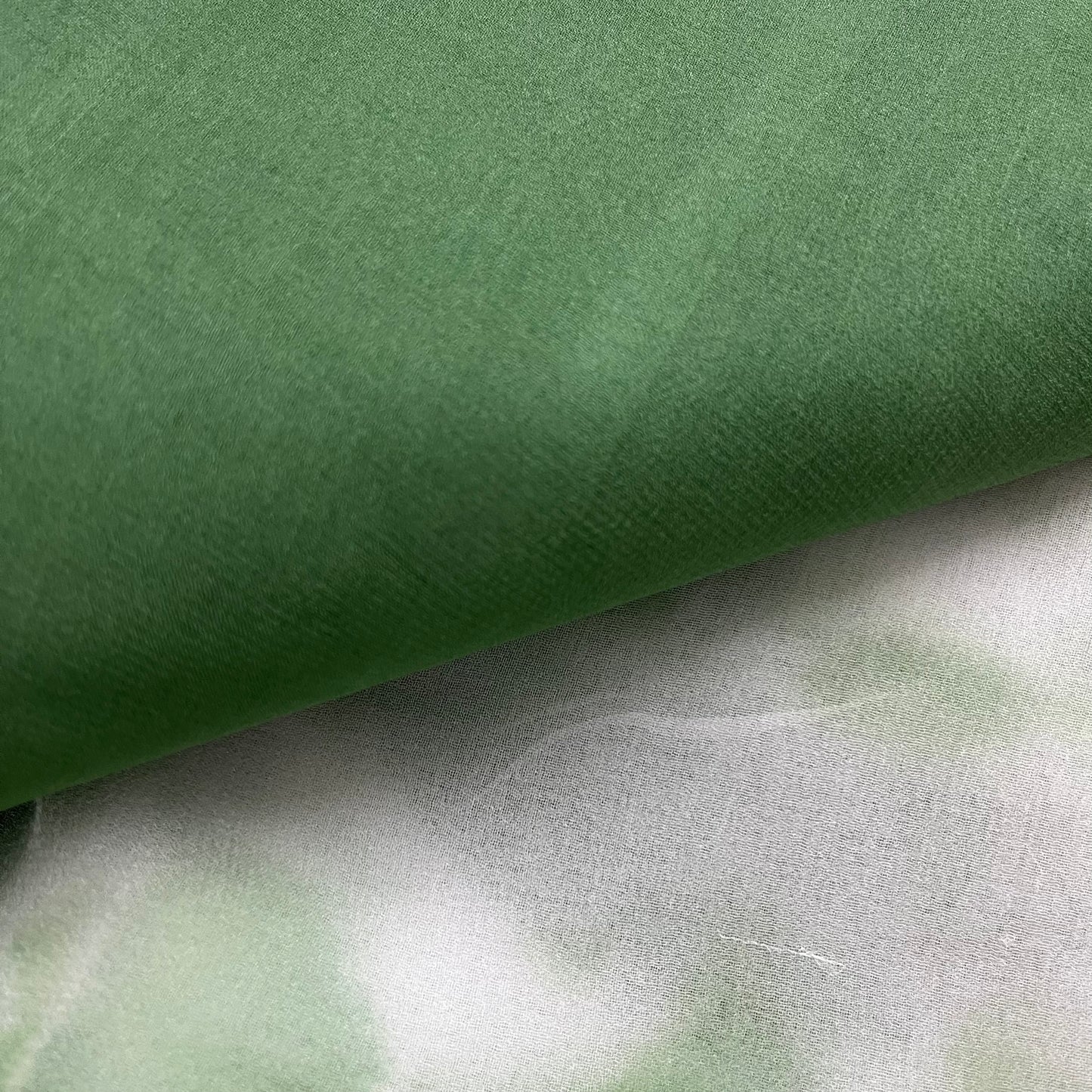 Sage Green & White Shibori Chiffon Saree
