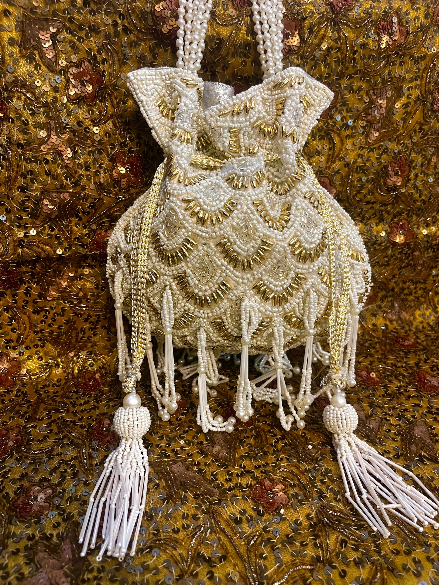 Pearly charm festive potli