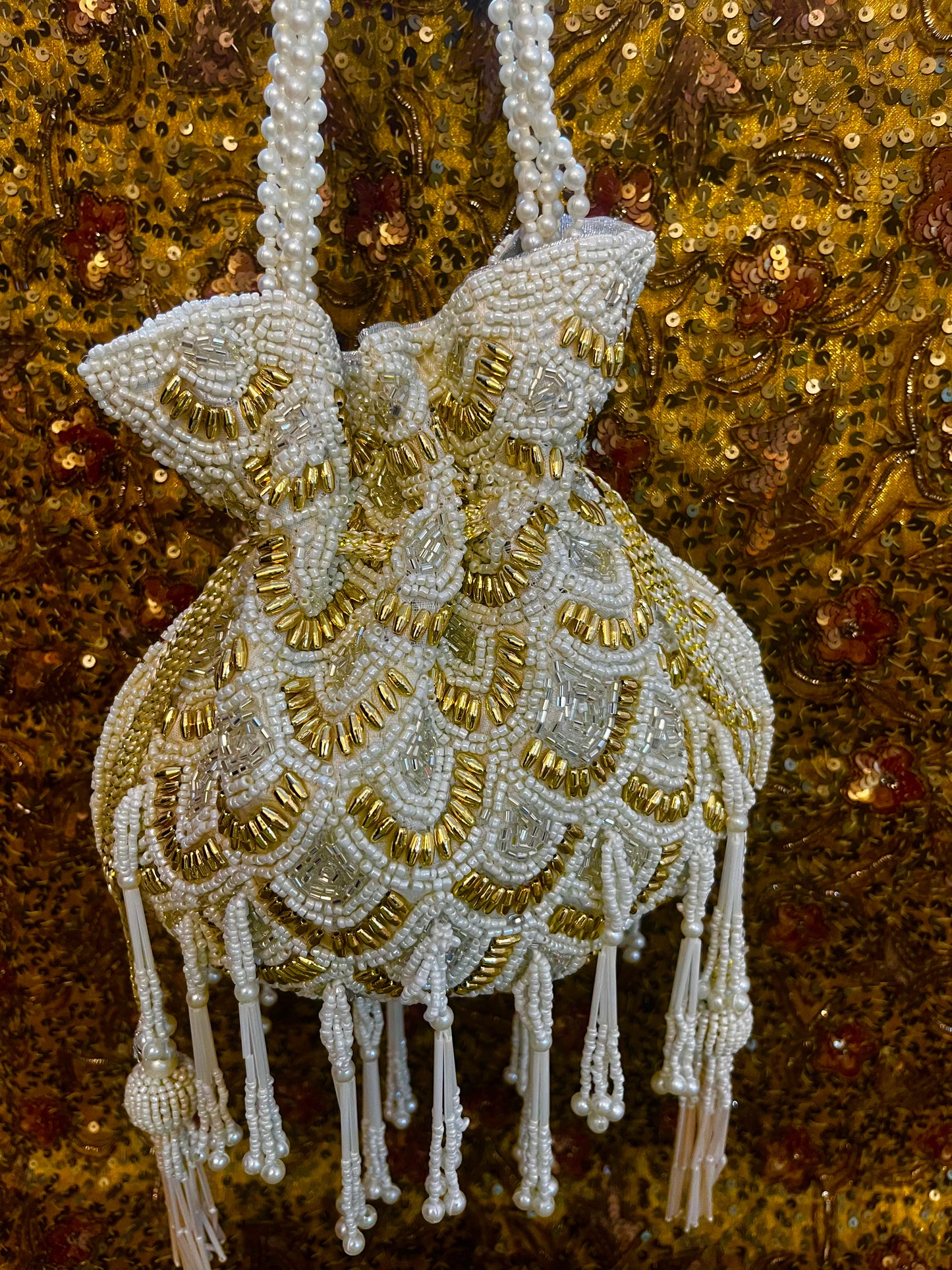 Pearly charm festive potli