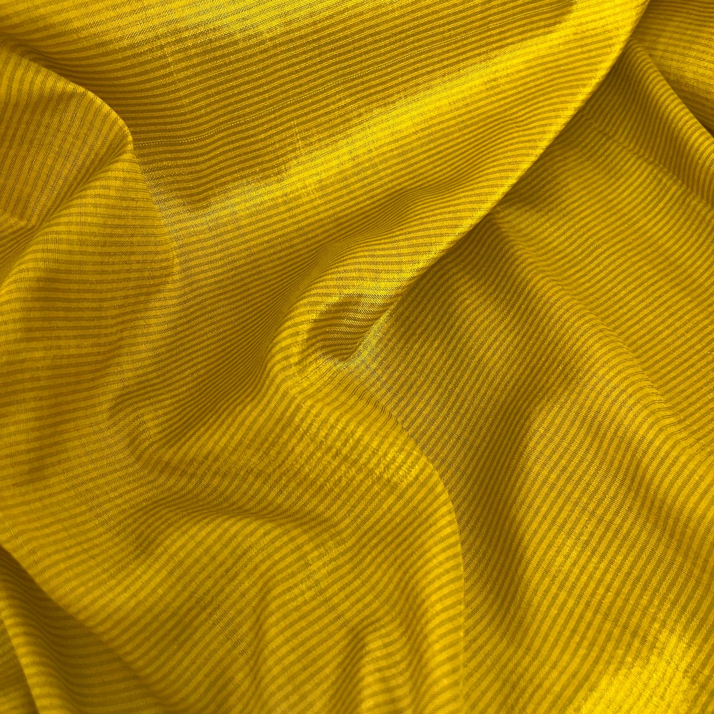 Corn yellow Maheshwari silk saree with zari border