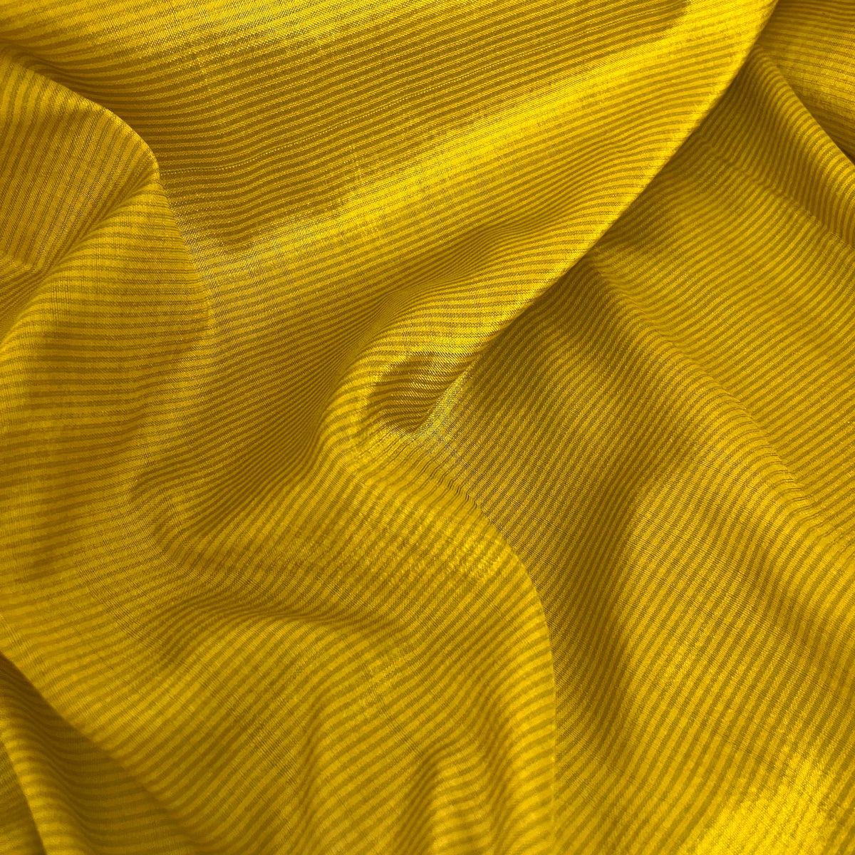 Corn Yellow Maheshwari Silk Saree with Zari border