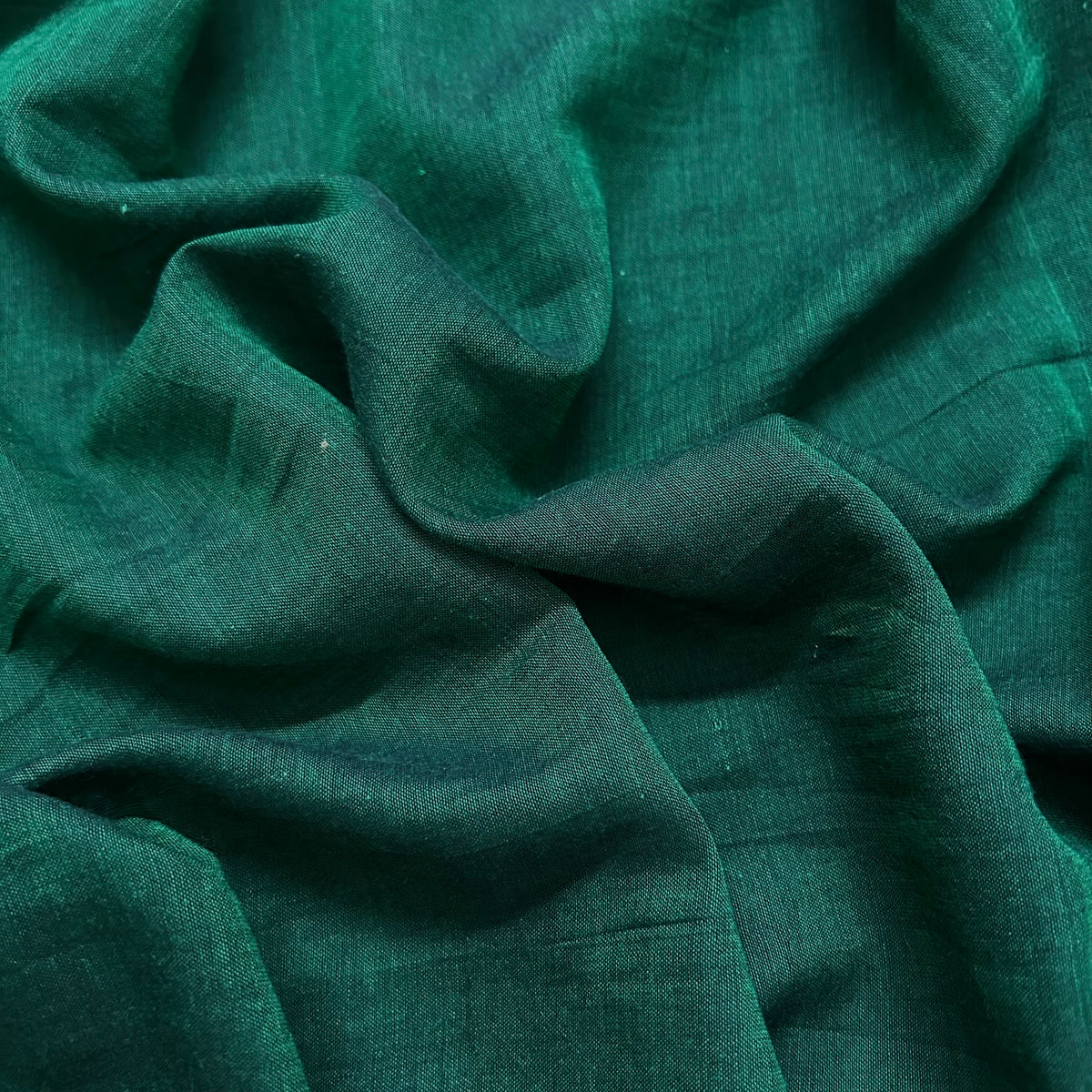 Dark green and red mulmul saree