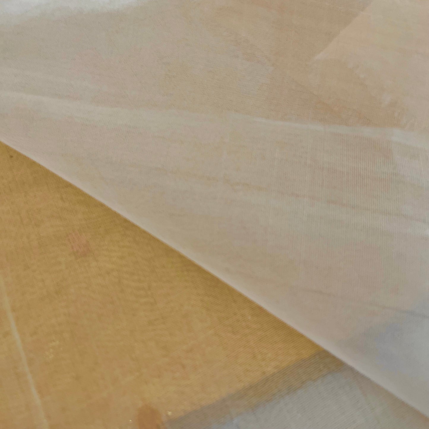 Cream Chanderi organza silk saree with zari bootis all over