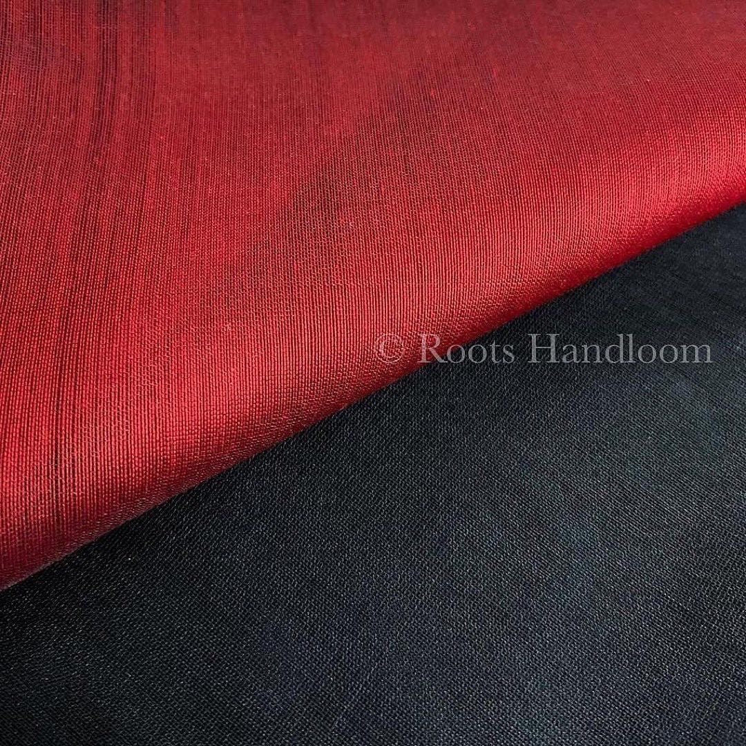 Black maheshwari saree with resham border