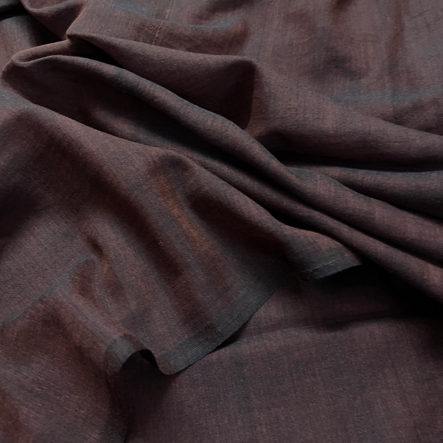 Brown mulmul saree