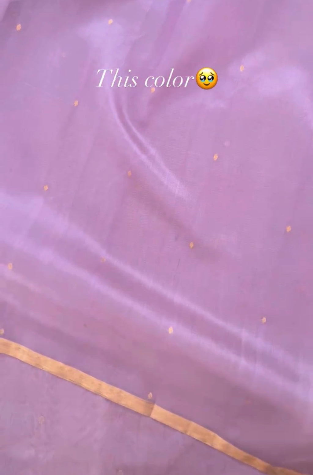 Mauve Chanderi silk saree with zari bootis all over