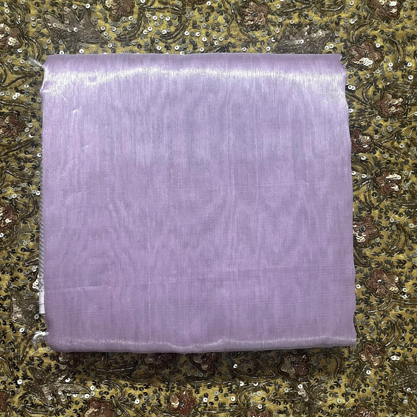 Mauve maheshwari tissue silk saree with zari pattern on pallu