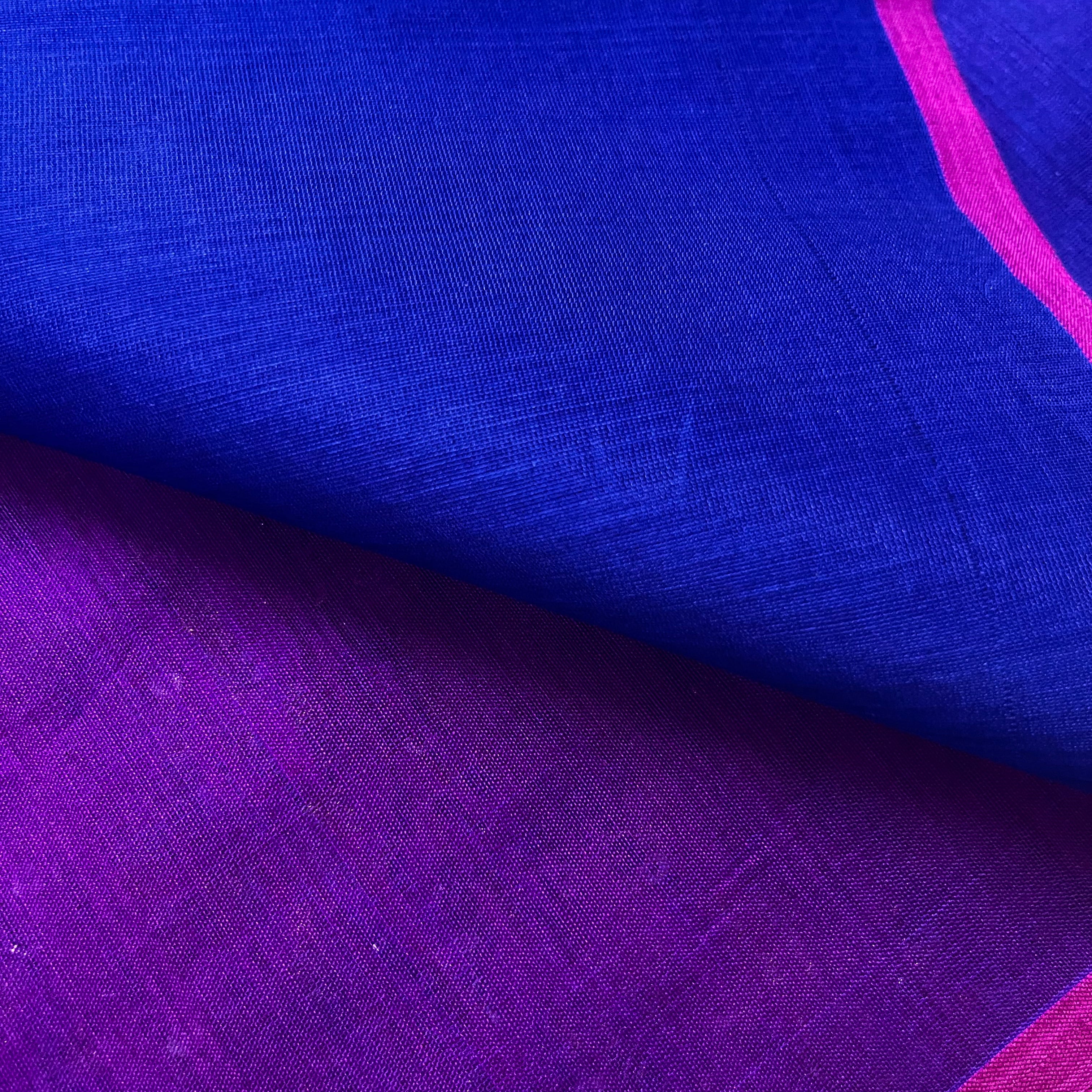 Violet blue dual tone maheshwari saree