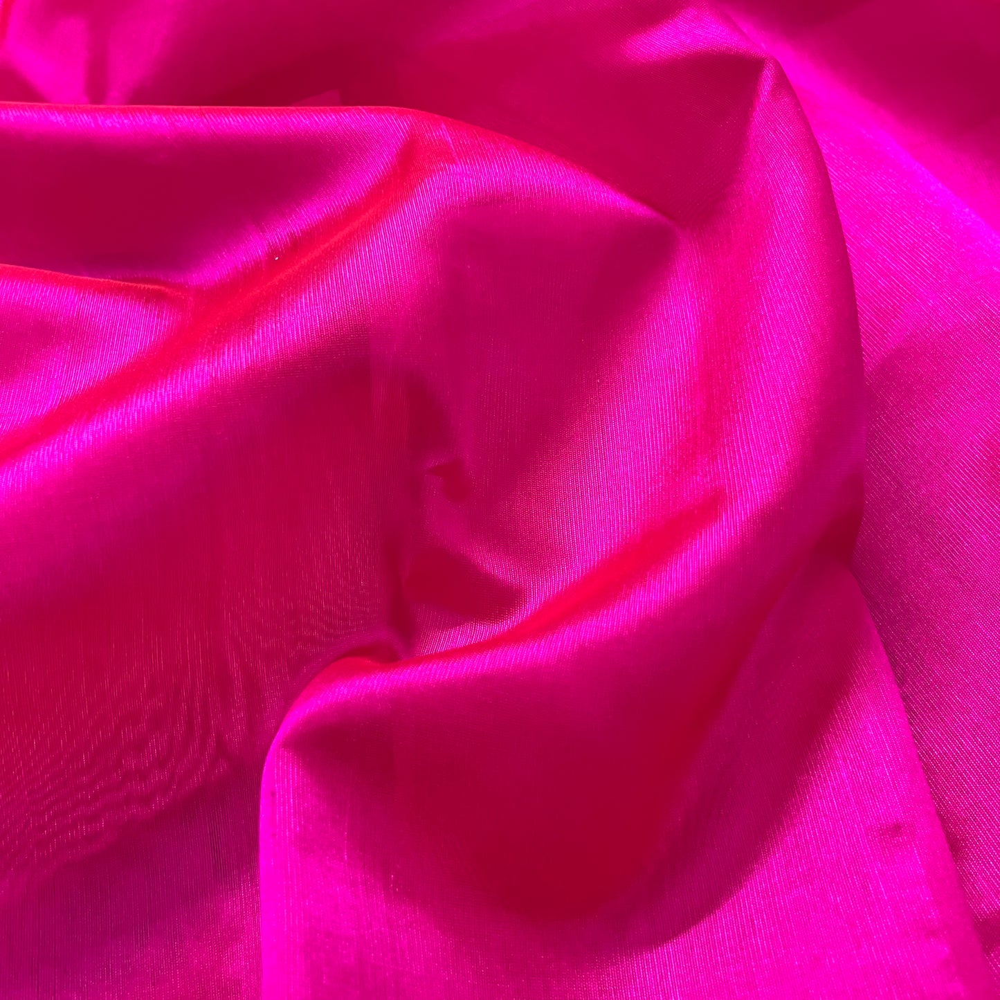 Hot pink chanderi silk saree with silk border