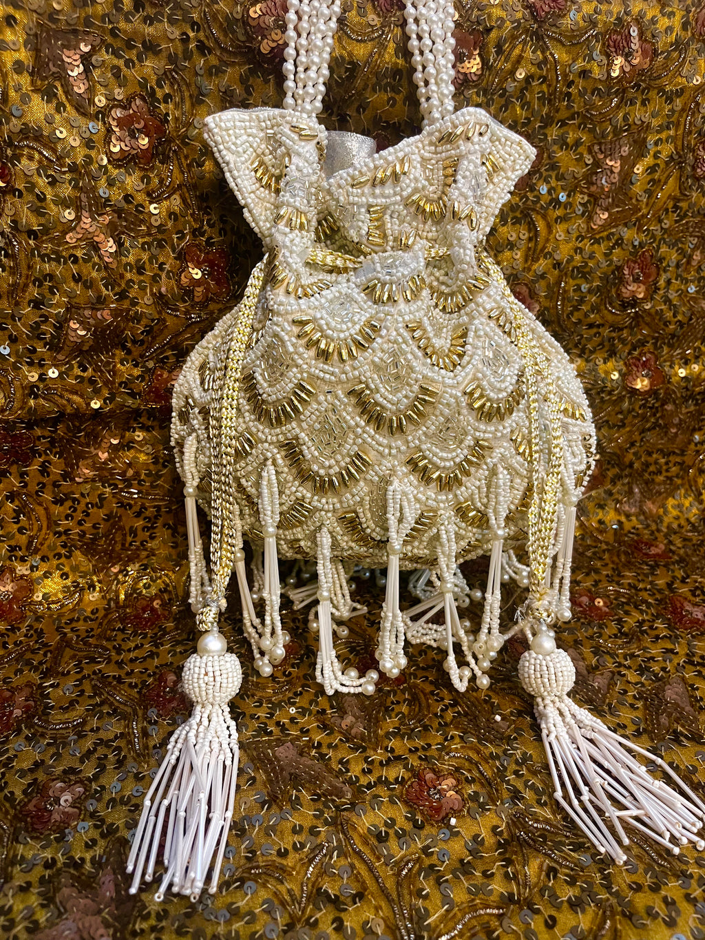 Pearly charm festive potli