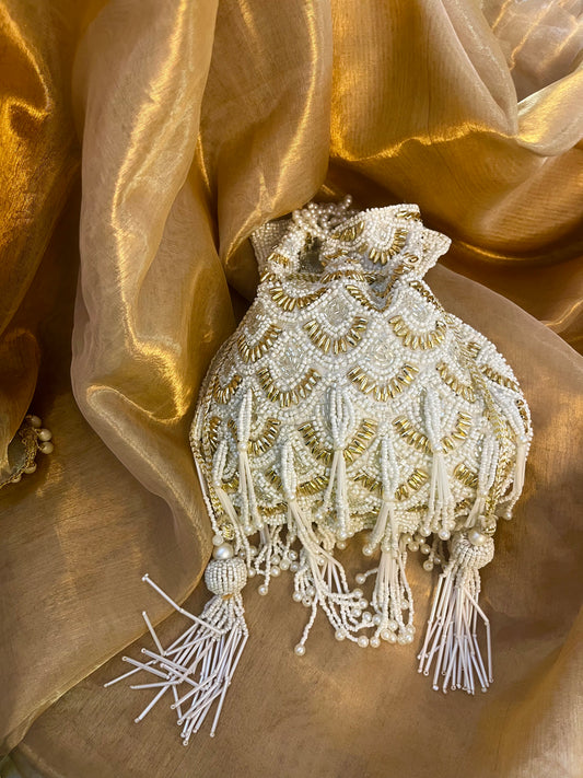Pearly charm festive potli