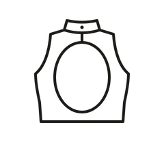 High neck keyhole back