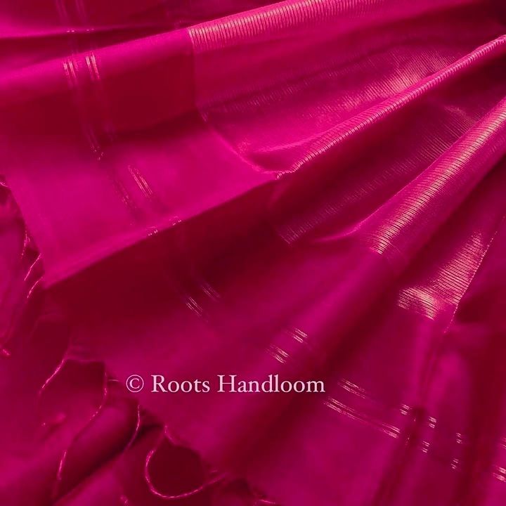 Pink Maheshwari Saree with Flower Motifs all over